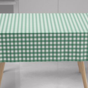 toalha de mesa quadrados verdes