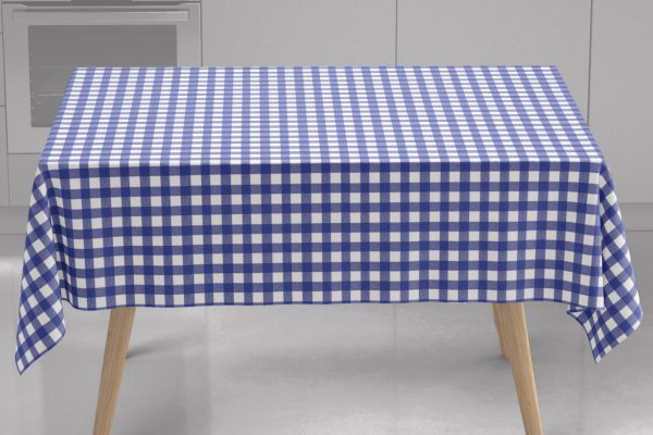 Toalhas de mesa quadrados azuis