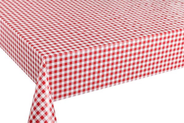 toalha de mesa mila quadrados vermelhos